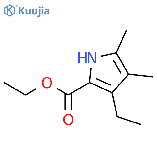 1H-Pyrrole-2-carboxylic acid, 3-ethyl-4,5-dimethyl-, ethyl ester structure