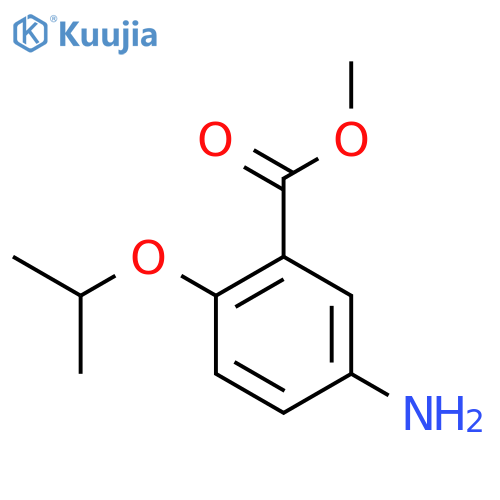 Benzoic acid, 5-amino-2-(1-methylethoxy)-, methyl ester (9CI) structure