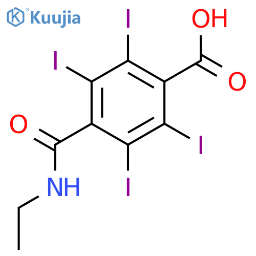 4-(ethylcarbamoyl)-2,3,5,6-tetraiodobenzoic acid structure