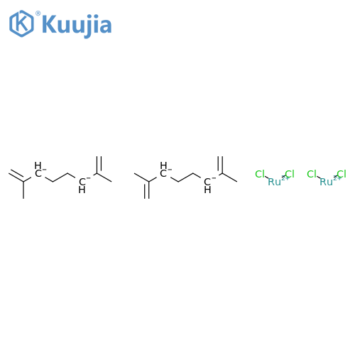 Ruthenium, di-m-chlorodichlorobis[(1,2,3,6,7,8-h)-2,7-dimethyl-2,6-octadiene-1,8-diyl]di- structure
