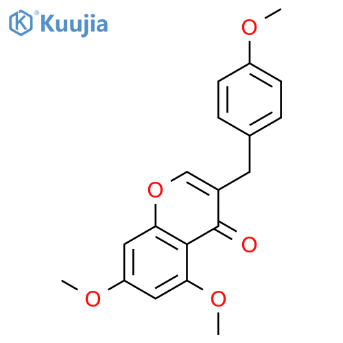 4H-1-Benzopyran-4-one, 5,7-dimethoxy-3-[(4-methoxyphenyl)methyl]- structure