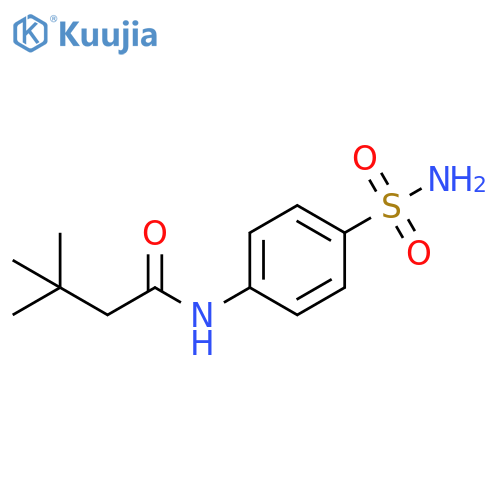 3,3-dimethyl-N-(4-sulfamoylphenyl)butanamide structure