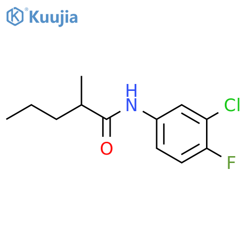 N-(3-chloro-4-fluorophenyl)-2-methylpentanamide structure