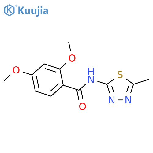 2,4-dimethoxy-N-(5-methyl-1,3,4-thiadiazol-2-yl)benzamide structure