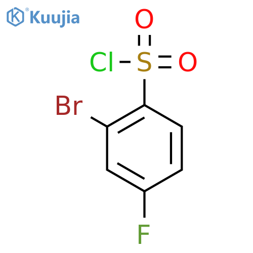 2-Bromo-4-fluorobenzene-1-sulfonyl chloride structure
