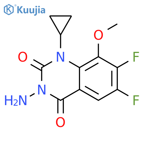 3-amino-1-cyclopropyl-6,7-difluoro-8-methoxy-2,4(1H,3H)-Quinazolinedione structure