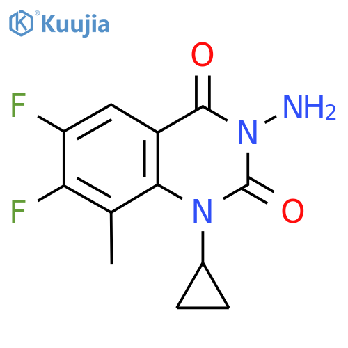 2,4(1H,3H)-Quinazolinedione, 3-amino-1-cyclopropyl-6,7-difluoro-8-methyl- structure