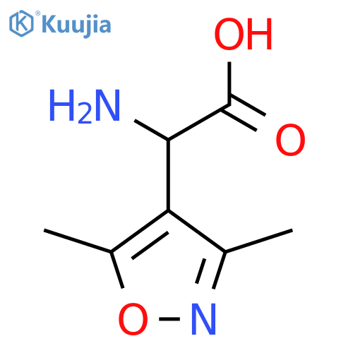 2-amino-2-(dimethyl-1,2-oxazol-4-yl)acetic acid structure