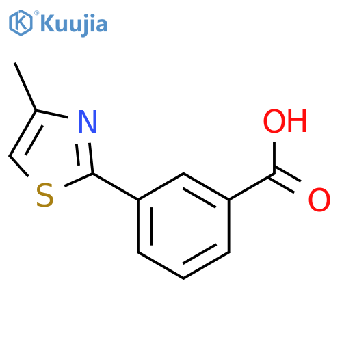 3-(4-methyl-1,3-thiazol-2-yl)benzoic acid structure