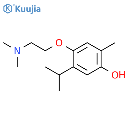 Phenol,4-[2-(dimethylamino)ethoxy]-2-methyl-5-(1-methylethyl)- structure