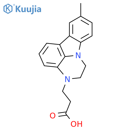 3-(8-Methyl-1,2-dihydro-3H-pyrazino[3,2,1-jk]carbazol-3-yl)propanoic acid structure