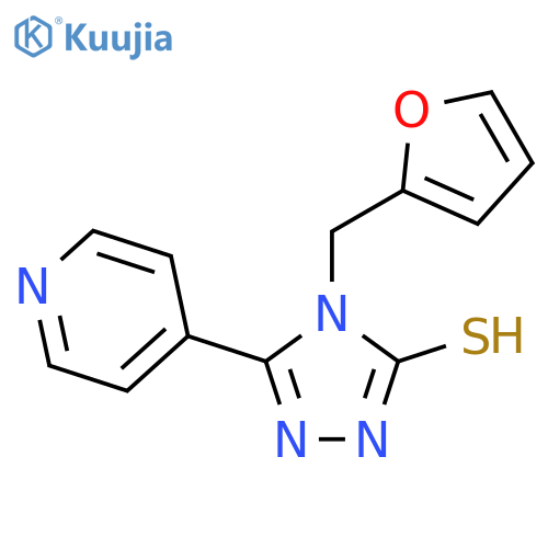4-(Furan-2-ylmethyl)-5-(pyridin-4-yl)-4H-1,2,4-triazole-3-thiol structure