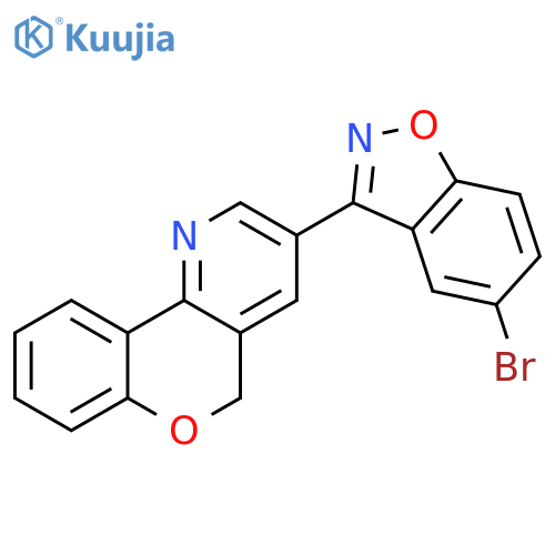 5H-[1]Benzopyrano[4,3-b]pyridine, 3-(5-bromo-1,2-benzisoxazol-3-yl)- structure