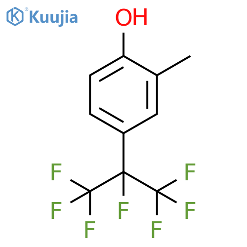 4-(1,1,1,2,3,3,3-Heptafluoropropan-2-yl)-2-methylphenol structure