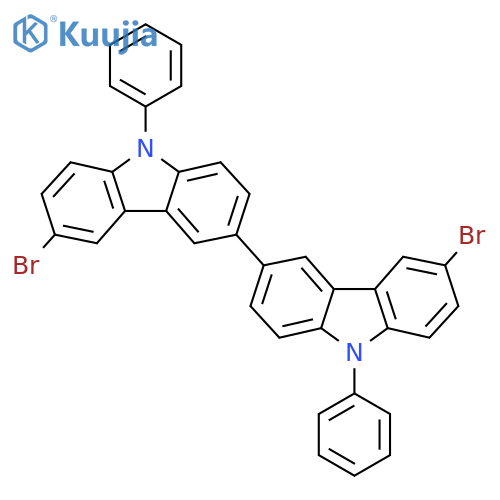6,6'-Dibromo-9,9'-diphenyl-3,3'-bicarbazole structure
