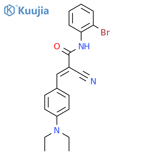 (E)-N-(2-bromophenyl)-2-cyano-3-[4-(diethylamino)phenyl]prop-2-enamide structure