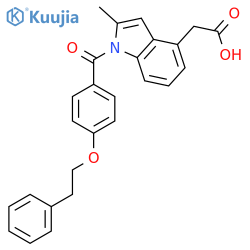 1H-Indole-4-acetic acid, 2-methyl-1-[4-(2-phenylethoxy)benzoyl]- structure