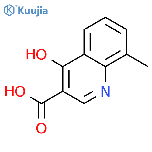 4-Hydroxy-8-methylquinoline-3-carboxylic acid structure