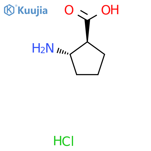 (1S,2S)-2-aminocyclopentanecarboxylic acid;hydrochloride structure