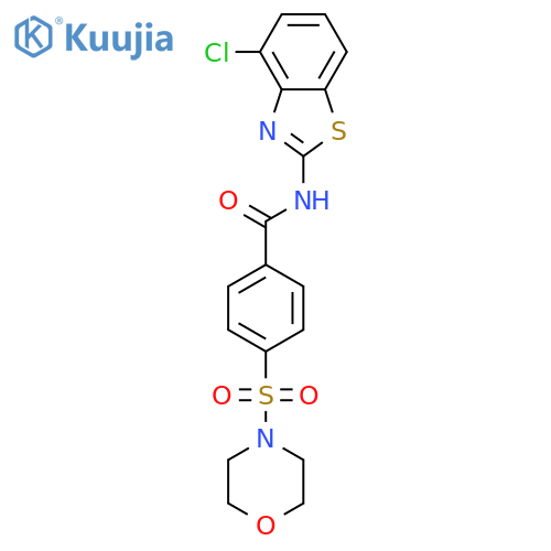 N-(4-chloro-1,3-benzothiazol-2-yl)-4-(morpholine-4-sulfonyl)benzamide structure