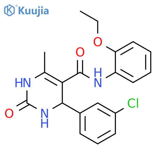 4-(3-chlorophenyl)-N-(2-ethoxyphenyl)-6-methyl-2-oxo-1,2,3,4-tetrahydropyrimidine-5-carboxamide structure