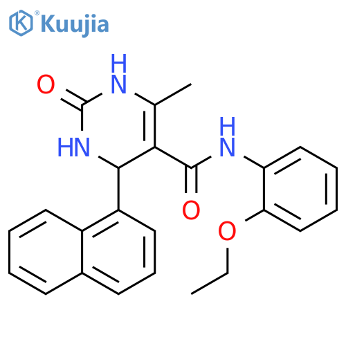 N-(2-ethoxyphenyl)-6-methyl-4-(naphthalen-1-yl)-2-oxo-1,2,3,4-tetrahydropyrimidine-5-carboxamide structure
