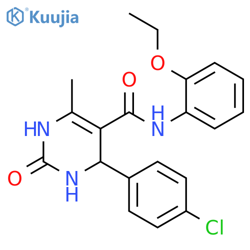 4-(4-chlorophenyl)-N-(2-ethoxyphenyl)-6-methyl-2-oxo-1,2,3,4-tetrahydropyrimidine-5-carboxamide structure
