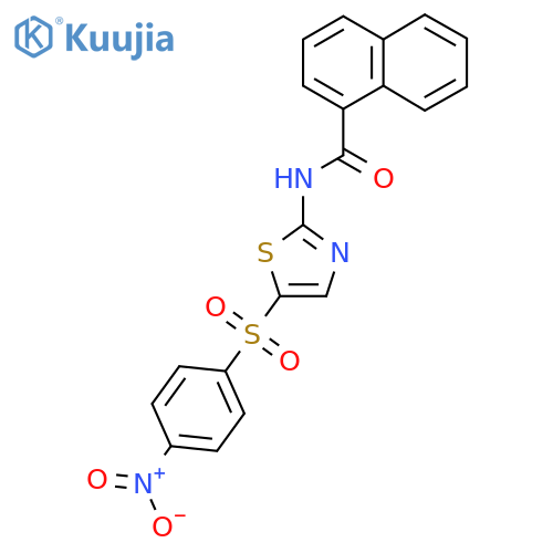 N-5-(4-nitrobenzenesulfonyl)-1,3-thiazol-2-ylnaphthalene-1-carboxamide structure