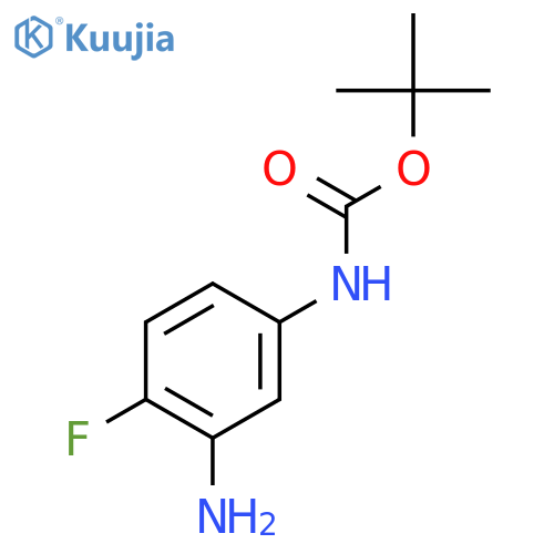 (3-Amino-4-fluoro-phenyl)-carbamic Acid tert-Butyl Ester structure
