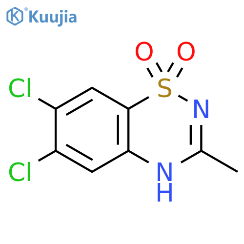 2H-1,2,4-Benzothiadiazine, 6,7-dichloro-3-methyl-, 1,1-dioxide structure