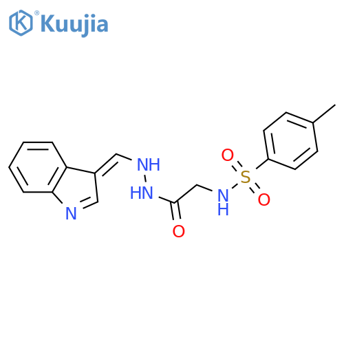 N-({N'-(1E)-(1H-indol-3-yl)methylidenehydrazinecarbonyl}methyl)-4-methylbenzene-1-sulfonamide structure