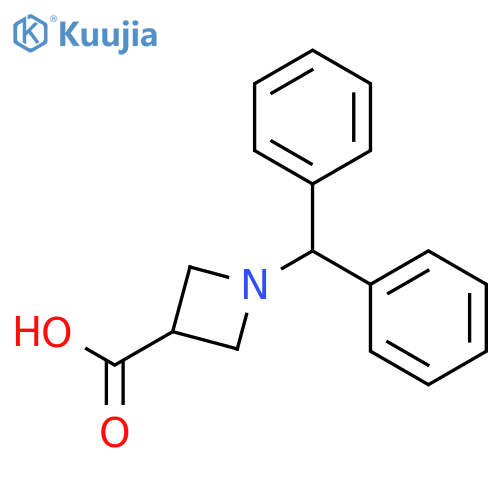 1-Benzhydrylazetidine-3-carboxylic acid structure