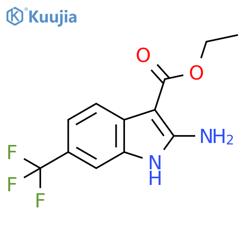 ethyl 2-amino-6-(trifluoromethyl)-1H-indole-3-carboxylate structure