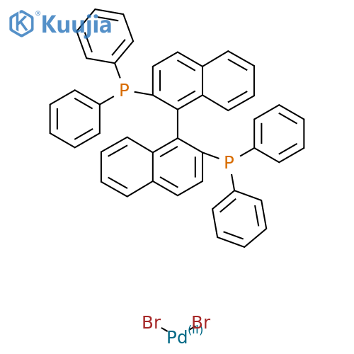 Dibromopalladium;[1-(2-diphenylphosphanylnaphthalen-1-yl)naphthalen-2-yl]-diphenylphosphane structure