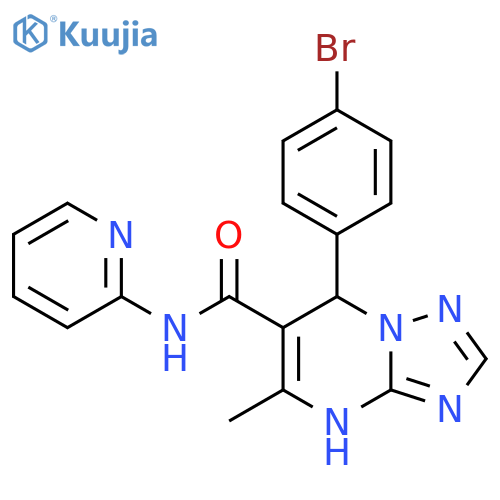 7-(4-bromophenyl)-5-methyl-N-(pyridin-2-yl)-4H,7H-1,2,4triazolo1,5-apyrimidine-6-carboxamide structure