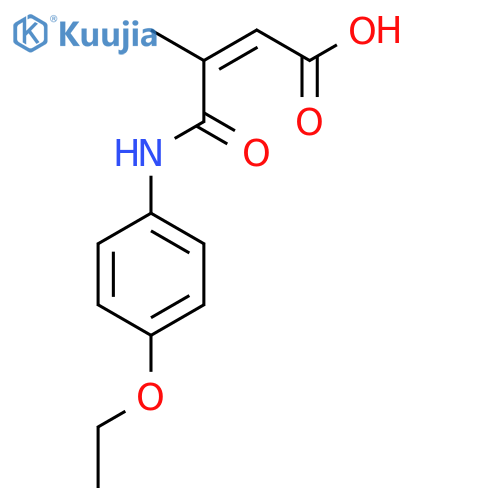 (2Z)-3-(4-ethoxyphenyl)carbamoyl-3-methylprop-2-enoic acid structure
