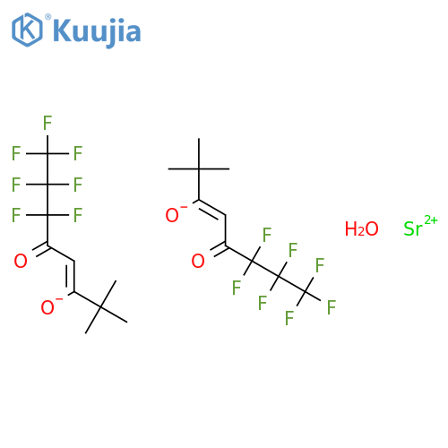 BIS(6,6,7,7,8,8,8-HEPTAFLUORO-2,2-DIMETHYL-3,5-OCTANEDIONATE)STRONTIUM HYDRATE structure