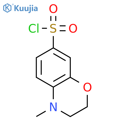 2H-1,4-Benzoxazine-7-sulfonylchloride, 3,4-dihydro-4-methyl- structure