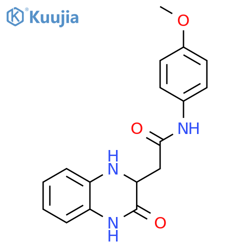 N-(4-methoxyphenyl)-2-(3-oxo-1,2,3,4-tetrahydroquinoxalin-2-yl)acetamide structure