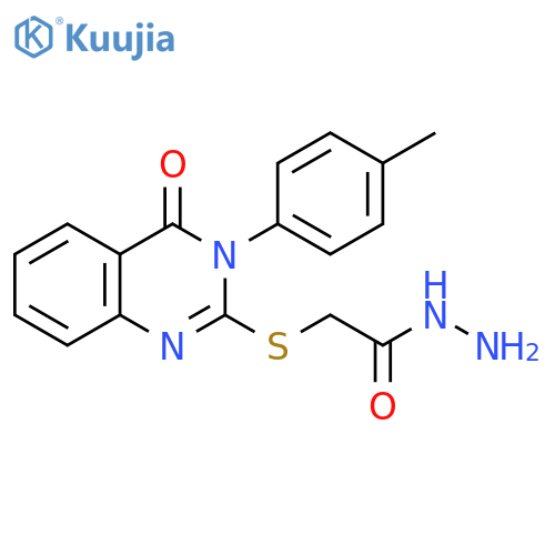 2-{[3-(4-methylphenyl)-4-oxo-3,4-dihydroquinazolin-2-yl]sulfanyl}acetohydrazide structure
