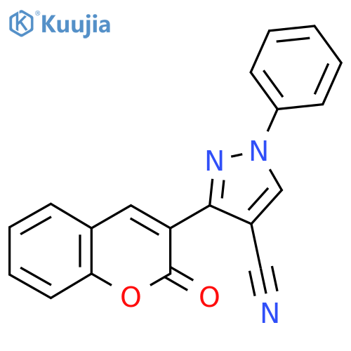 3-(2-oxo-2H-chromen-3-yl)-1-phenyl-1H-pyrazole-4-carbonitrile structure