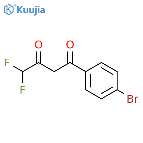 1-(4-bromophenyl)-4,4-difluorobutane-1,3-dione structure