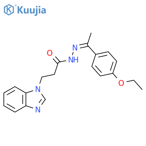 3-(1H-1,3-benzodiazol-1-yl)-N'-(1Z)-1-(4-ethoxyphenyl)ethylidenepropanehydrazide structure