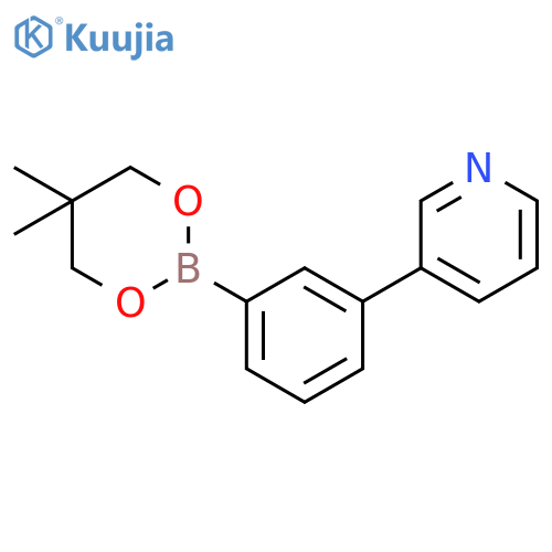 Pyridine, 3-[3-(5,5-dimethyl-1,3,2-dioxaborinan-2-yl)phenyl]- structure