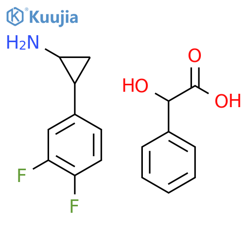 (1R,2S)-2-(3,4-Difluorophenyl)cyclopropanamine (2R)-Hydroxy(phenyl)ethanoate structure
