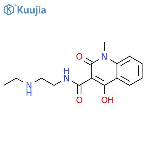<br>4-Hydroxy-1-methyl-2-oxo-1,2-dihydro-quinoline-3-carboxylic acid (2-ethylam ino-ethyl)-amide structure