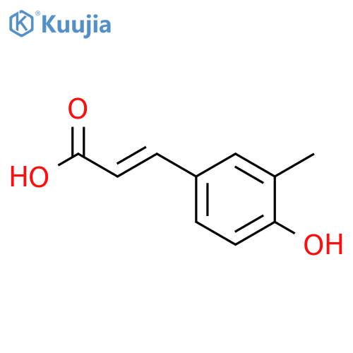 4-hydroxy-3-methylcinnamic acid structure