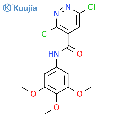 3,6-dichloro-N-(3,4,5-trimethoxyphenyl)pyridazine-4-carboxamide structure