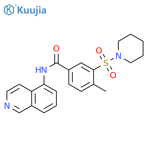 N-(isoquinolin-5-yl)-4-methyl-3-(piperidine-1-sulfonyl)benzamide structure