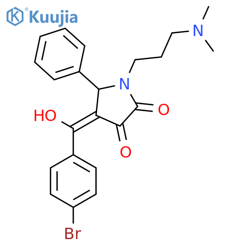 4-(4-bromobenzoyl)-1-3-(dimethylamino)propyl-3-hydroxy-5-phenyl-2,5-dihydro-1H-pyrrol-2-one structure